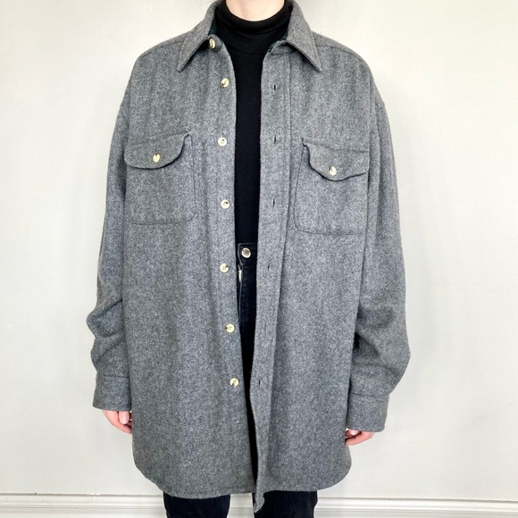 Navy Blue Comfort Jackets & Blazers - Navy Blue Comfort grey wool blend shacket. 🖤